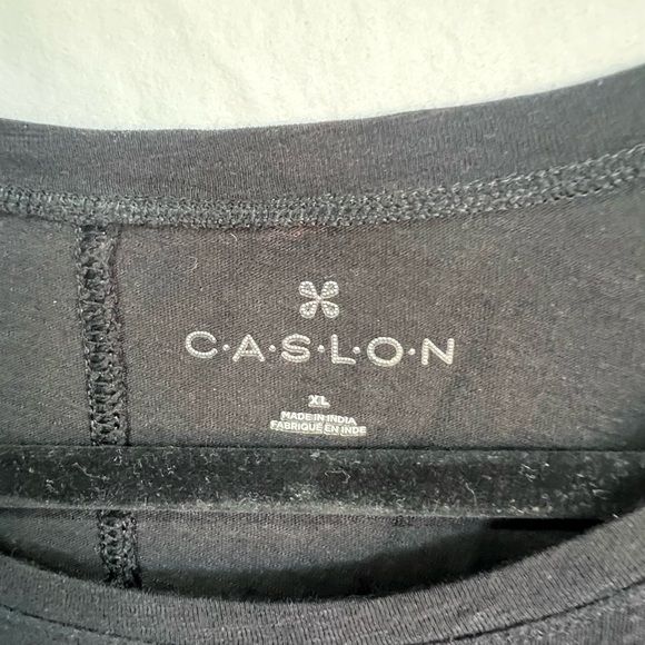 Set of 4 Caslon Long Sleeve Slubbed Cotton Tops -Black, Navy, Peach & Green - XL - Picture 11 of 11